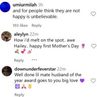 Fans react to Justin Bieber's post. (Image via Instagram/@justinbieber)